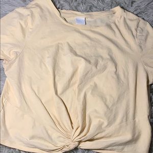 H&M yellow cropped top